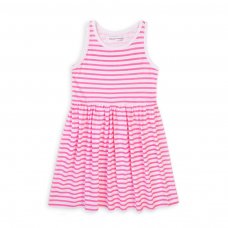 6KDRESS 14T: Girls Stripe Sleeveless Dress (8-13 Years)